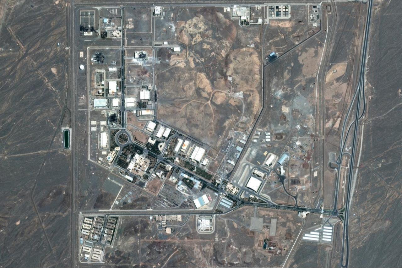 Natanz nuclear facilities (Shahid Ahmadi Roshan Nuclear Facilities), near Ahmadabad, Iran after airstrikes on June 15, 2025. (Photo by Handout/Satellite image ©2025 Maxar Technologies/AFP)