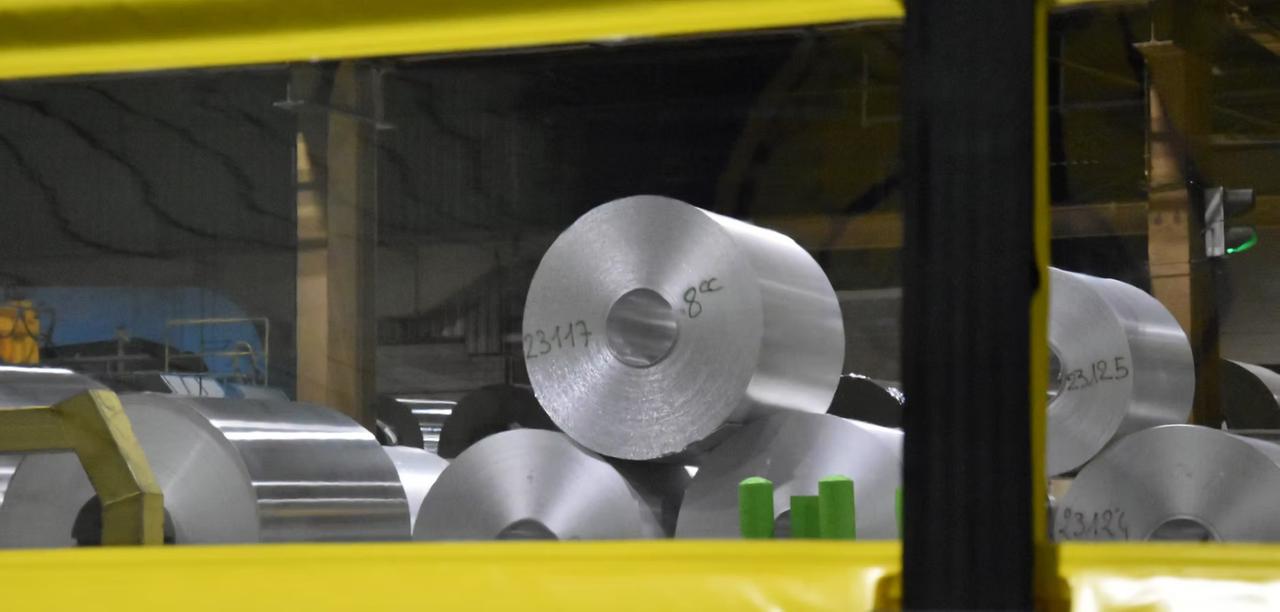 Aluminum rolls seen inside a Eurofoil France production facility. (Photo via eurofoil.com)