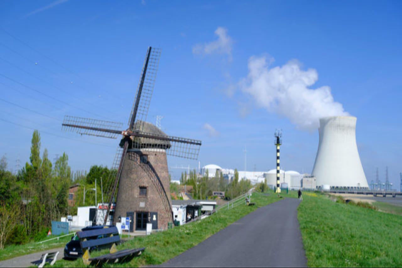 The Doel Nuclear Power Station is seen in Beveren, Belgium on April 16, 2022. (AFP Photo)