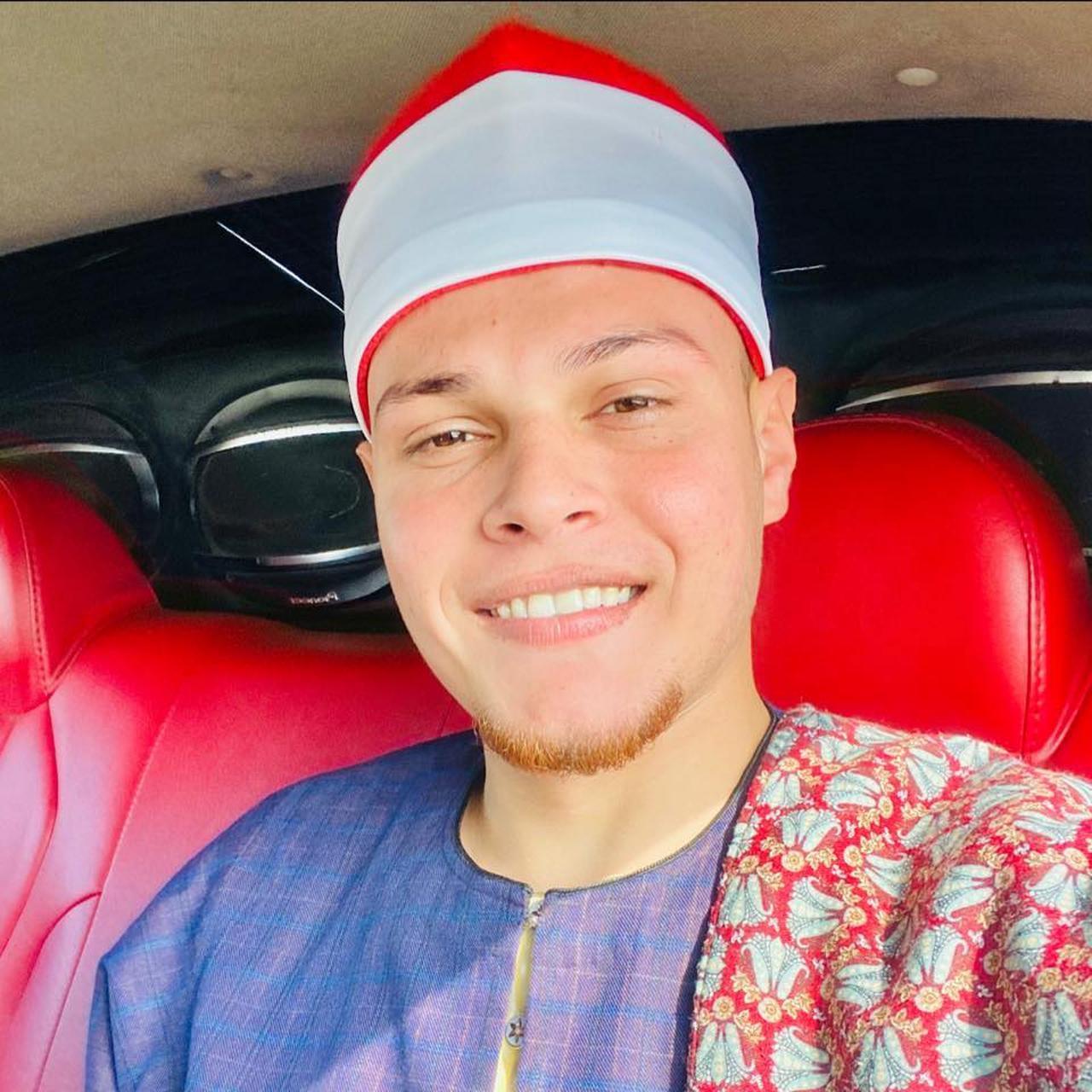 Ahmed al-Smalousi, the man behind a viral video showing him reciting verses from the Quran inside the Grand Egyptian Museum. (Photo via Facebook / @ahmed reda alsmaloce )