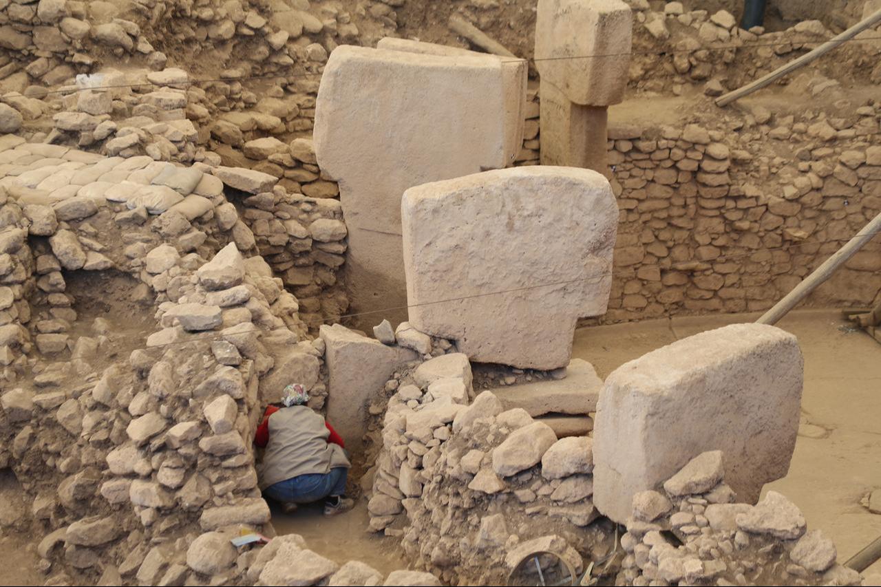 A view of Gobeklitepe, a UNESCO World Heritage site, as excavation team concludes this seasons excavation and restoration works in Sanliurfa, Türkiye, Oct. 2, 2025. (AA Photo)
