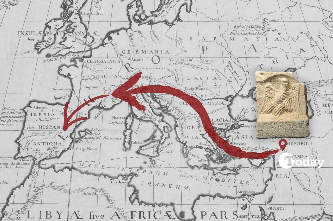 Ancient funerary stele from Türkiye's Zeugma resurfaces after journey through France, Spain