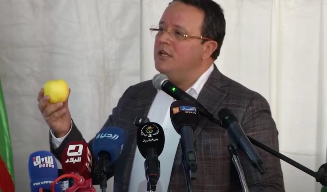 Mondher Boudin, Deputy Speaker of the Algerian Parliament, during the controversial speech, November 10, 2025. (Photo via Facebook \ @National Democratic Rally (RND))