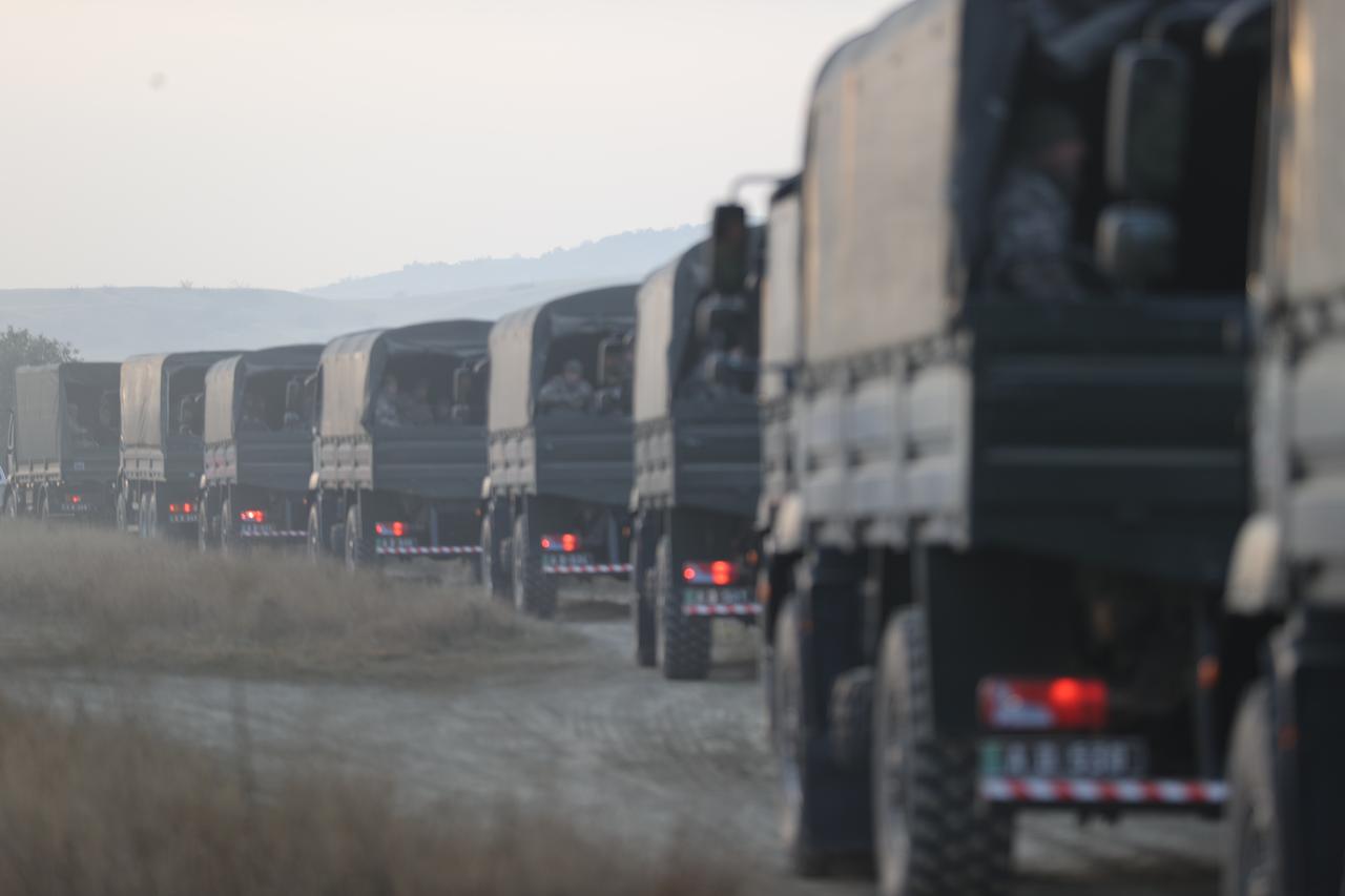 Search and rescue and investigation teams conduct operations at crash site after Turkish military cargo plane crash on the Georgia-Azerbaijan border as Turkish Defense Ministry announced on Nov. 12, 2025. (AA Photo)