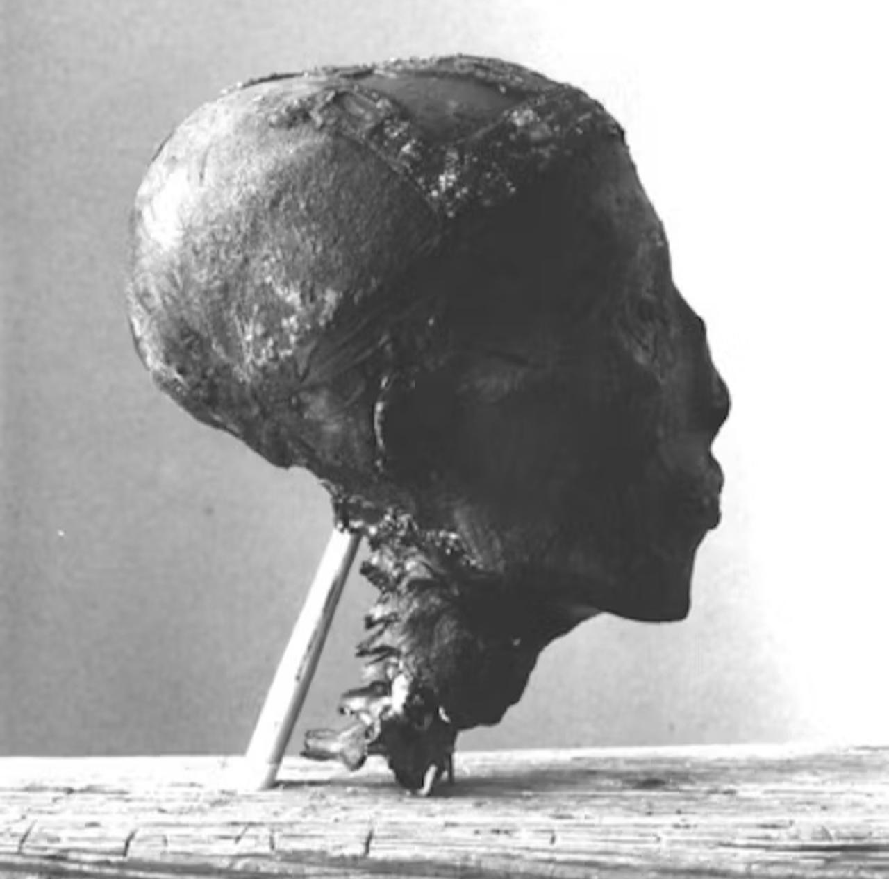 The head of Tutankhamun as captured by Harry Burton. (Photo via Griffith Institute)