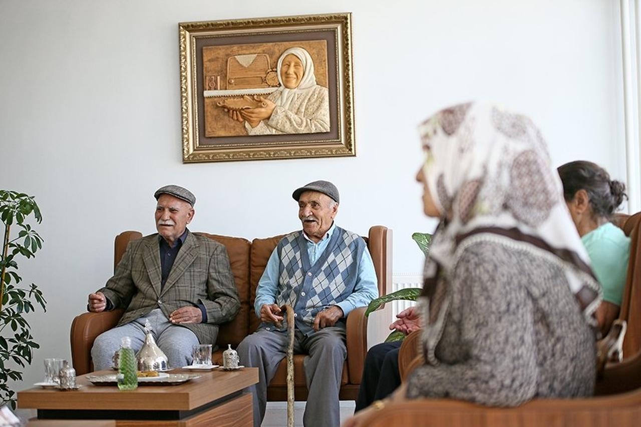A view of elderly residents of a nursing home, in Adana, southern Türkiye, April 30, 2022. (AA Photo)