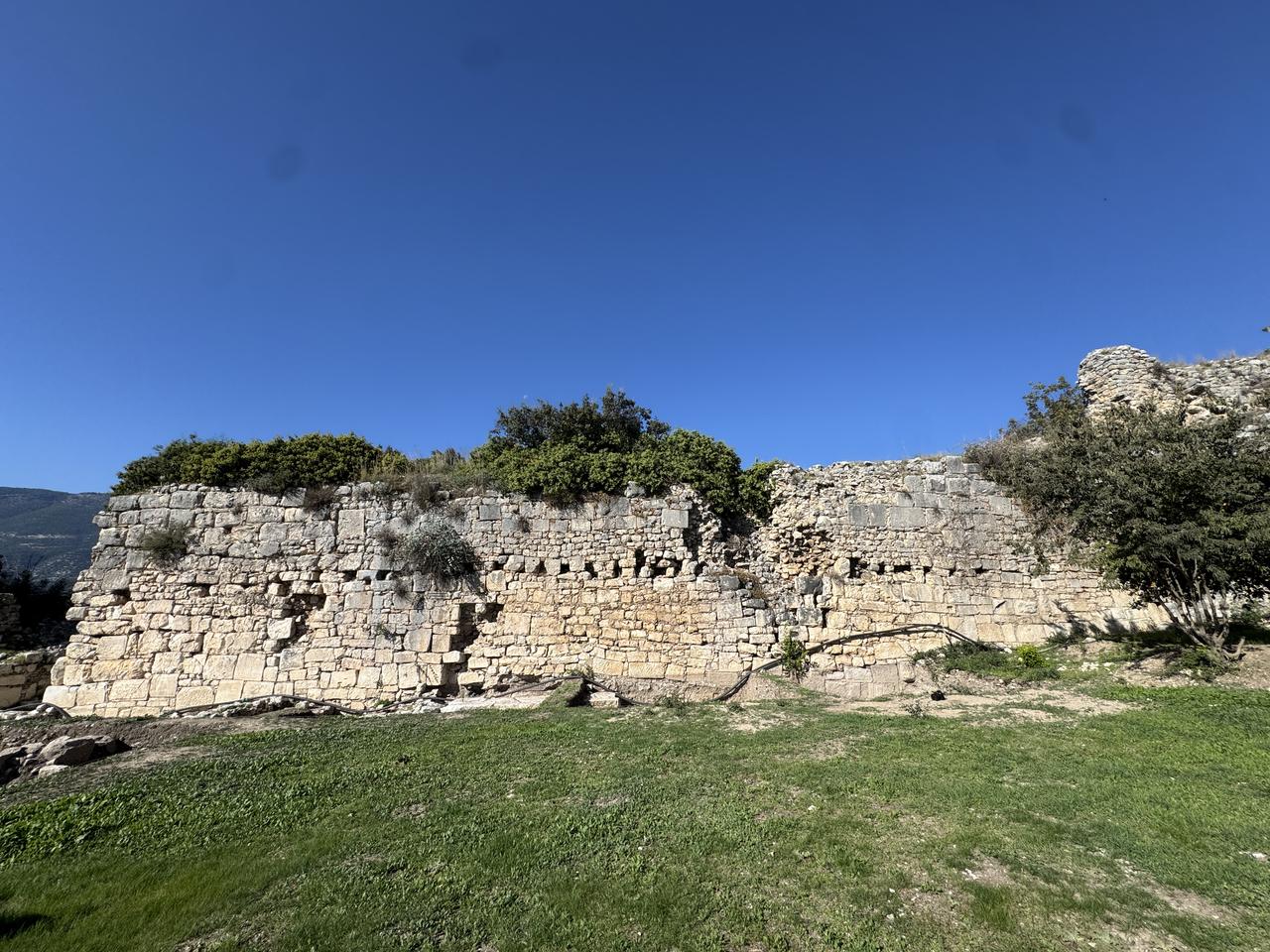 A view of excavation works in the ancient city of Limyra in Antalya’s Finike district have uncovered part of the long-lost Temple of Zeus, known from epigraphic sources since 1982 but never previously found in Antalya, Türkiye, Nov. 11, 2025. (AA Photo)
