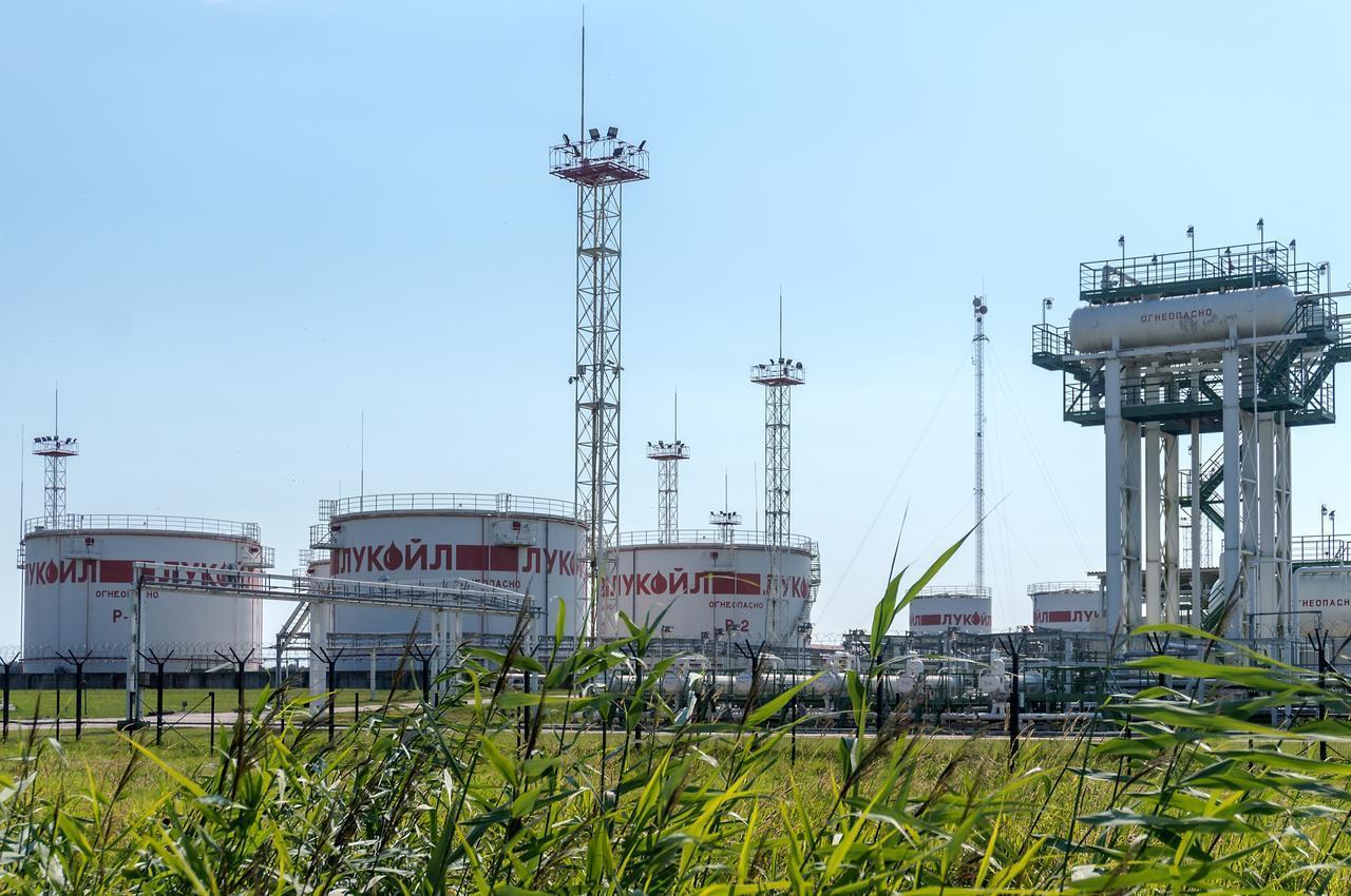 Storage tanks and facilities at a Lukoil oil terminal in the Kaliningrad region, Russia, March 20, 2021. (Adobe Stock Photo)