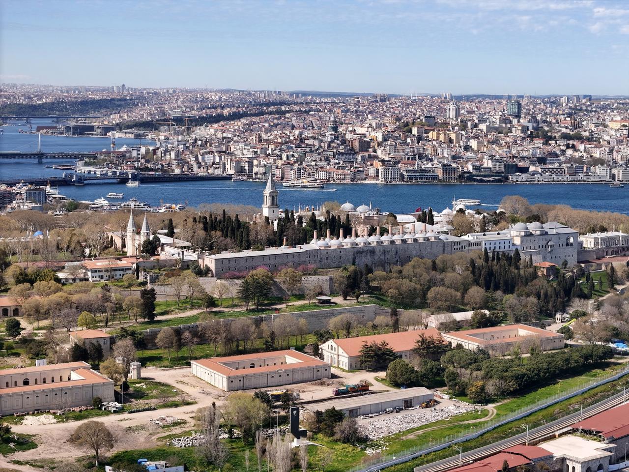 Aerial view of Topkapi Palace, in Istanbul, Türkiye, on April 6, 2024 (IHA Photo)
