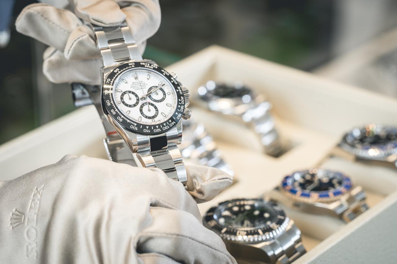A collection of luxury Rolex watches on display at a retail store in Grande Prairie, Canada, July 17, 2017. (Adobe Stock Photo)