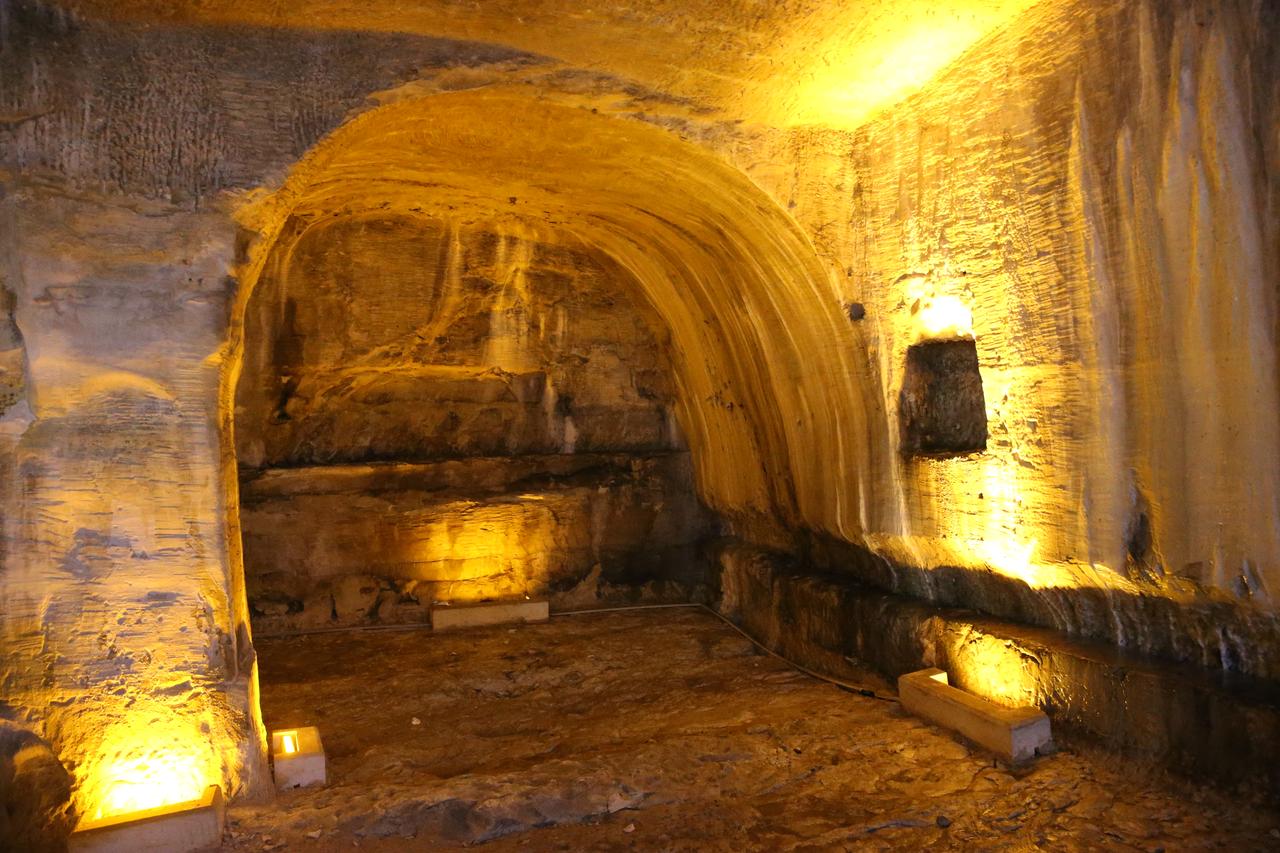 Interior of the historic rock carved Cave Mosque in Birecik, Sanliurfa, Türkiye, Nov. 17, 2025. (AA Photo)