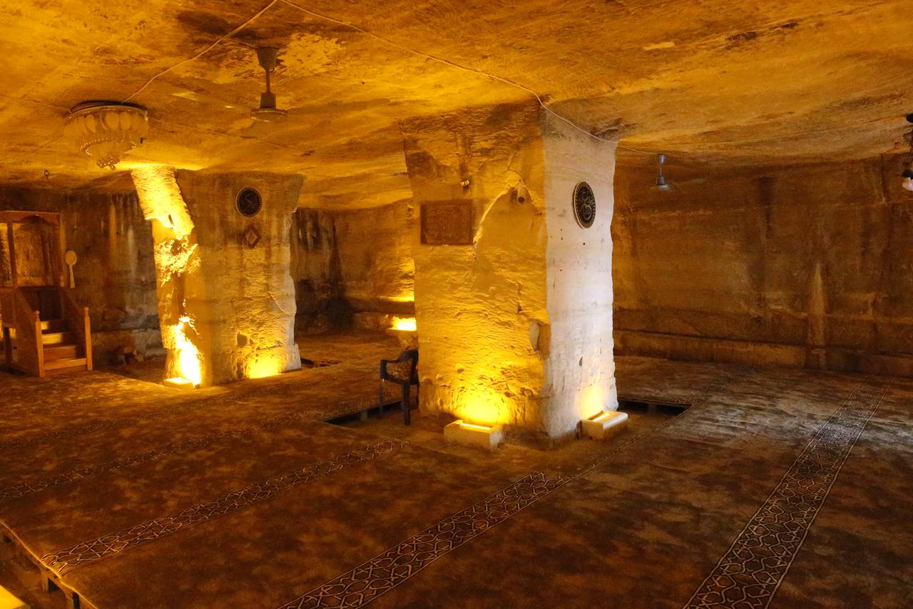 Interior of the historic rock carved Cave Mosque in Birecik, Sanliurfa, Türkiye, Nov. 17, 2025. (AA Photo)