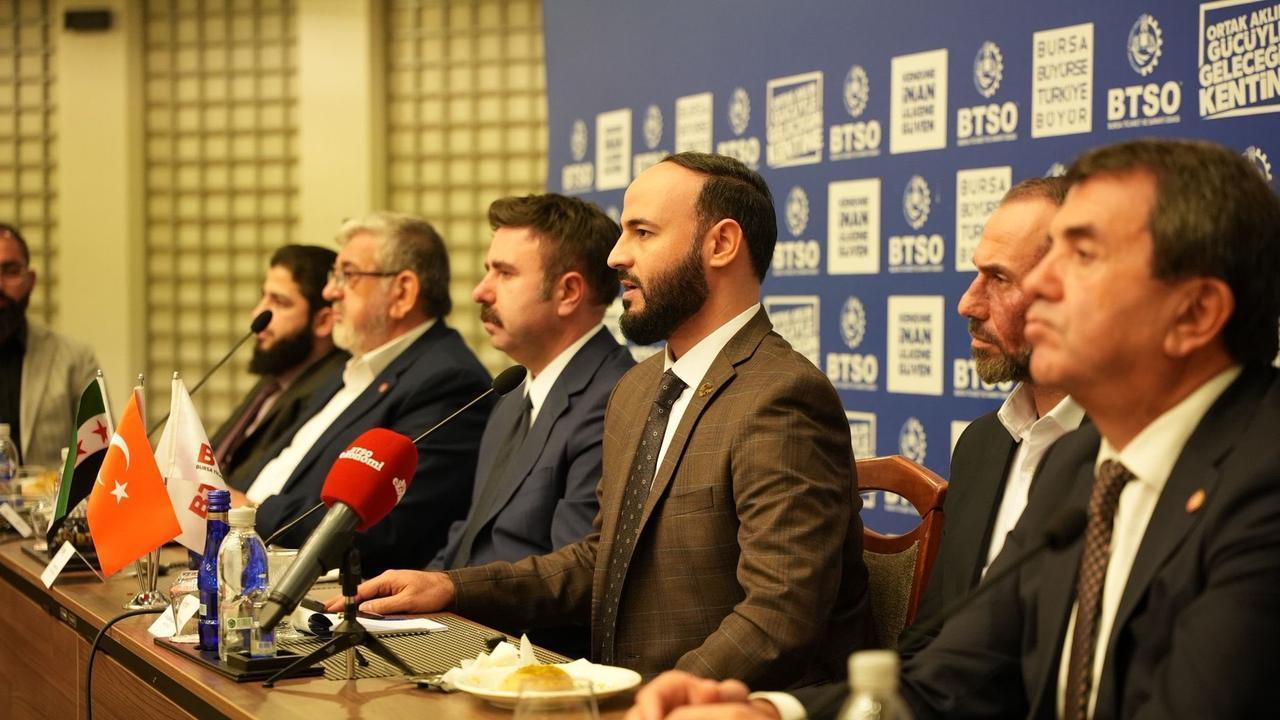 Aleppo Governor Azzam al-Ghareeb met with Bursa Governor Errol Yildiz during an official visit to Bursa on November 17, 2025. (Photo via Aleppo Governorate)