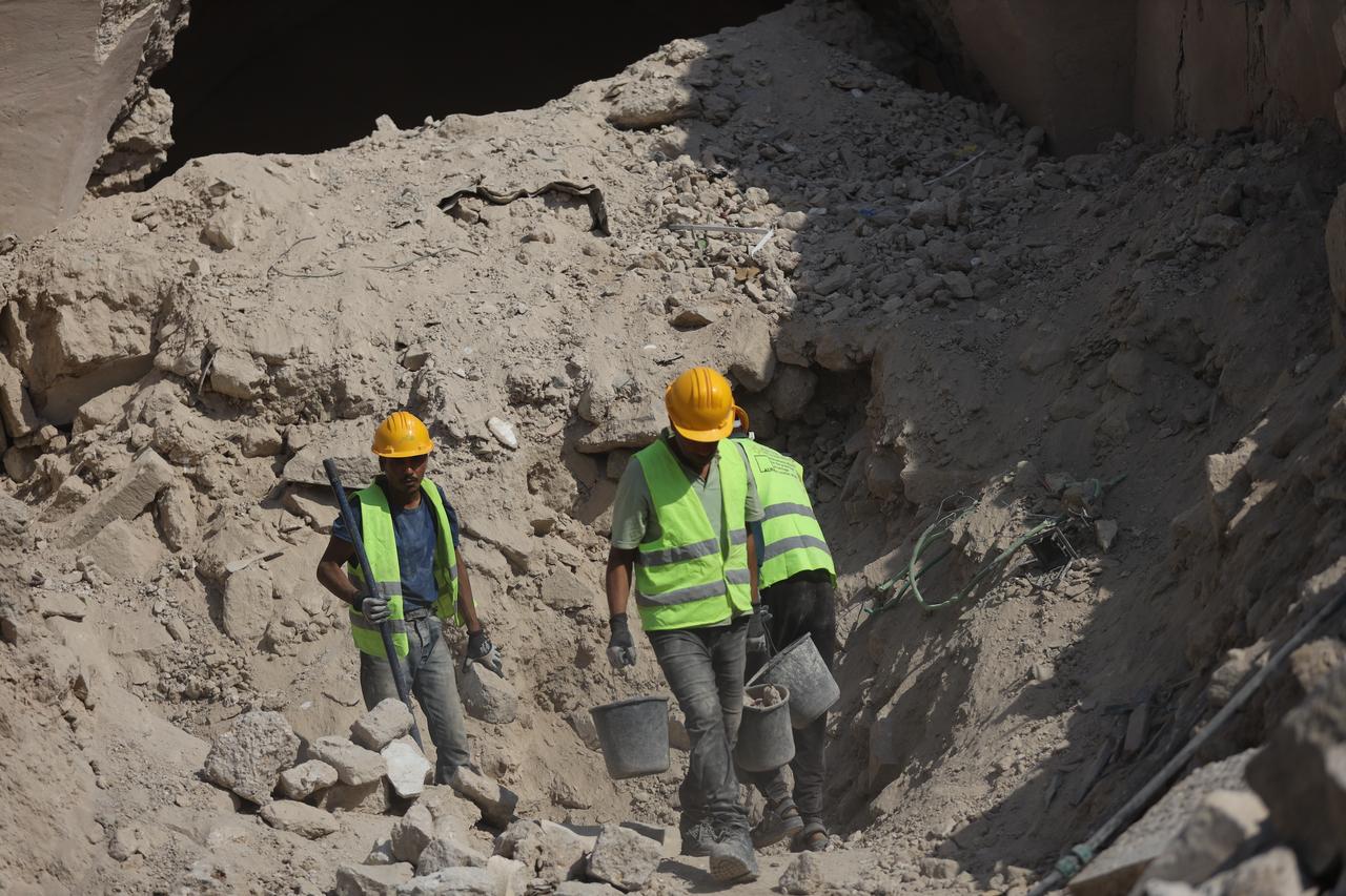 Restoration work begins on the historic Pasha Palace, a centuries-old landmark located at Old City in Gaza City, Gaza, Nov. 10, 2025. (AA Photo)