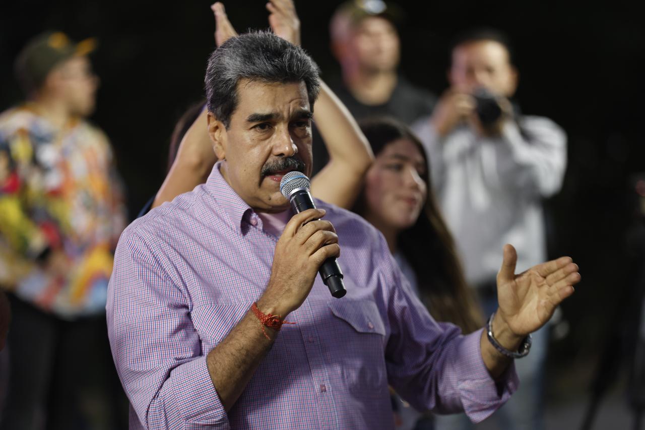 Supporters of Venezuelan President Nicolás Maduro gathered in the capital Caracas on Youth Day to hold a demonstration, which Maduro also attended, Caracas, Venezuela on Nov. 14, 2025. (AA Photo)