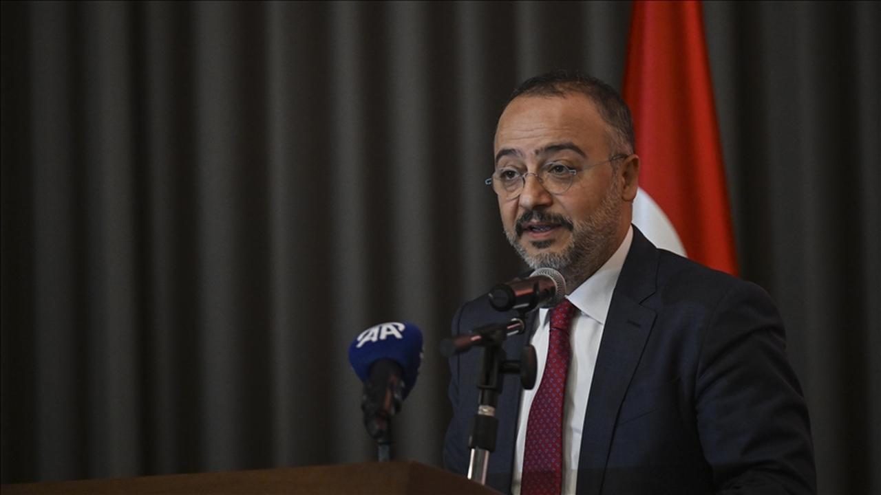 Türkiye's new ambassador to Damascus, Nuh Yilmaz, speaking at an event in Ankara, Türkiye, on August 4, 2024. (AA Photo)