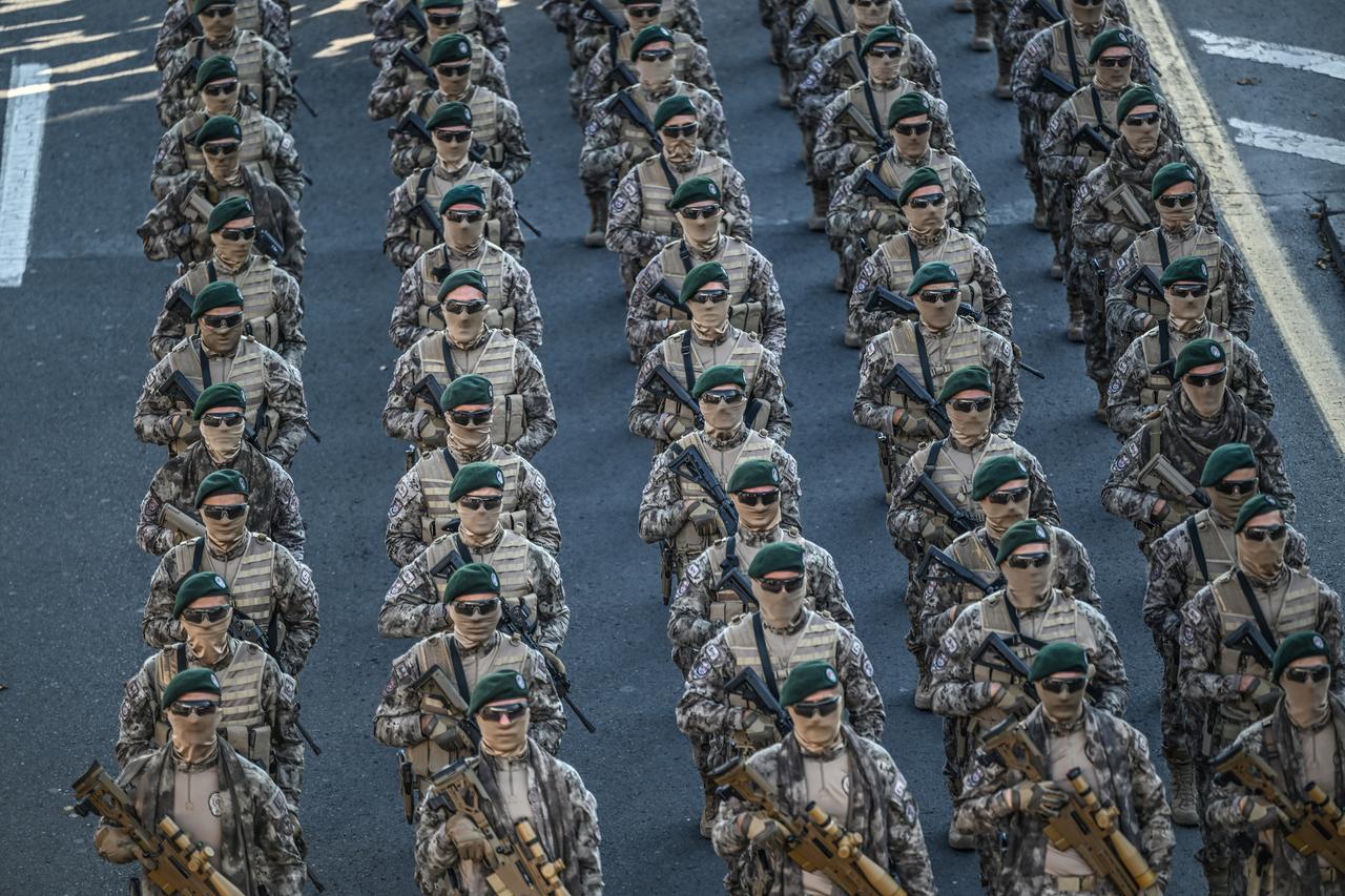 Turkish Special Operations Police (POH) teams take part in the official parade, as part of the celebrations of the 102nd anniversary of the Turkish Republic Day in Ankara, Türkiye, Oct. 29, 2025. (AA Photo)