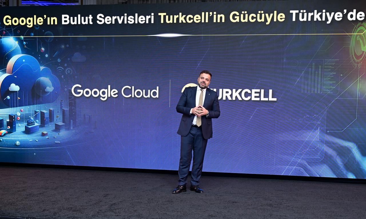Turkcell CEO Ali Taha Koc speaks during the Google Cloud–Turkcell partnership event in Istanbul, Türkiye, Nov. 17, 2025. (AA Photo)