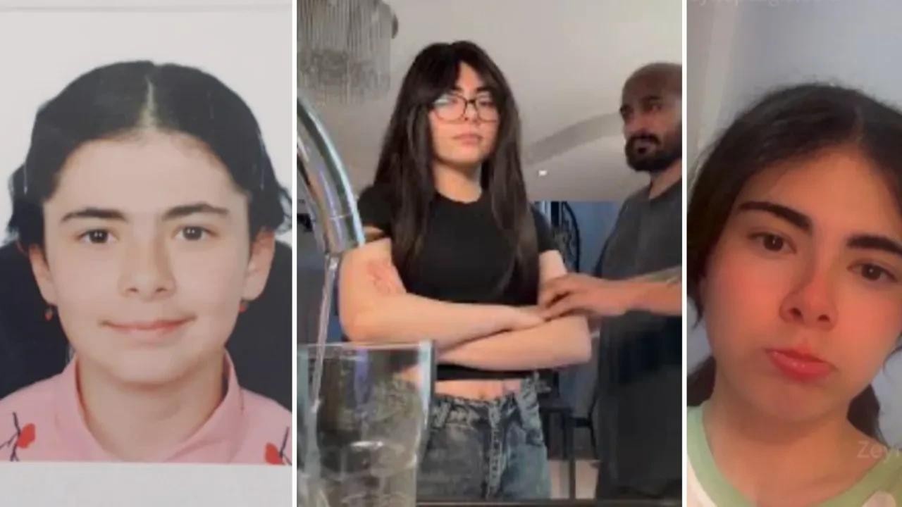 A collage shared on social media comparing a childhood photo with recent footage and selfies of Zeynep Cagis as the OnlyFans controversy grows, Türkiye, November 20, 2025. (TGRT Photo)