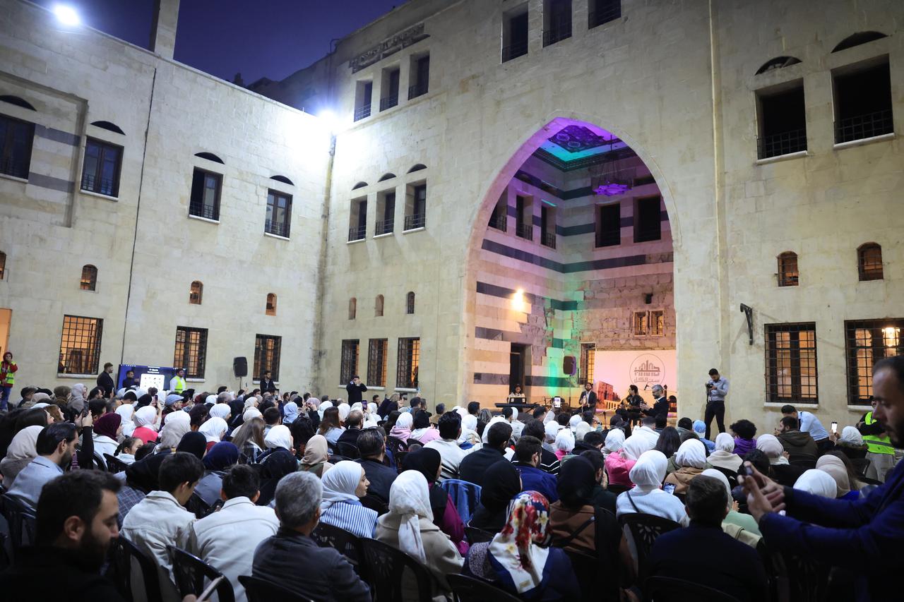 Local music groups perform in concerts at the historic Recep Pasha Mansion as part of the revival of cultural activities following the fall of the Bashar al-Assad regime, in Aleppo Syria, Nov. 20, 2025. (AA Photo)