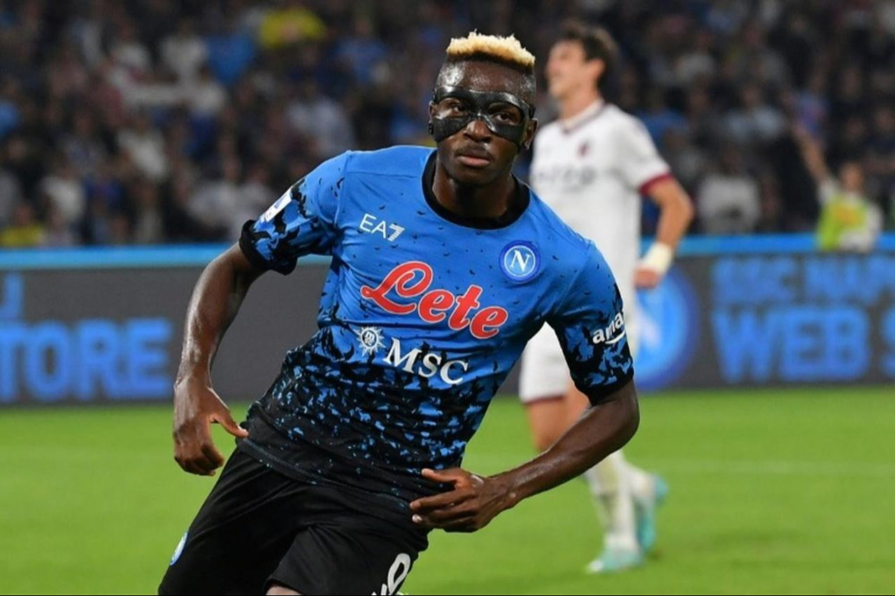Victor Osimhen struck the winner as Napoli defeated Bologna. (AFP Photo)