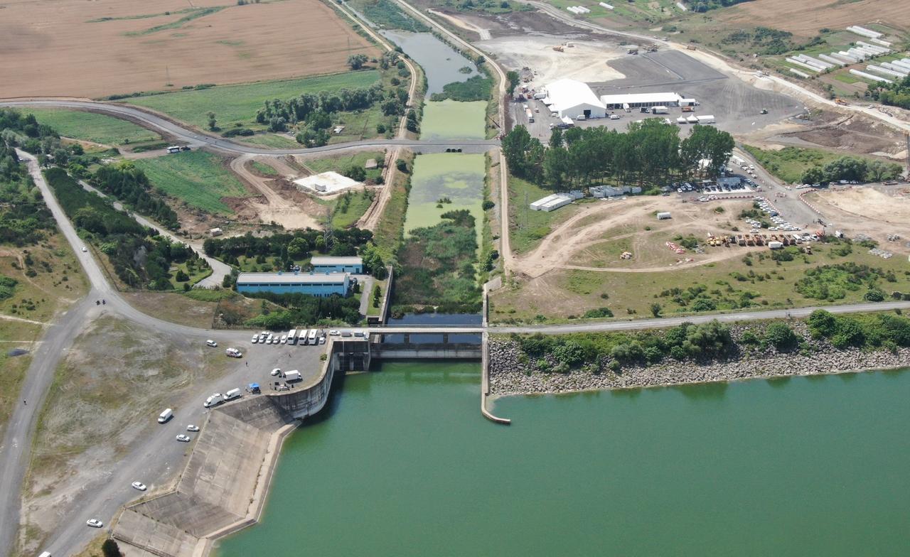 Preparations are seen completed at the site near Sazlidere Dam, where construction of the Canal Istanbul project is set to begin, in Istanbul, Türkiye, June 24, 2021. (IHA Photo)