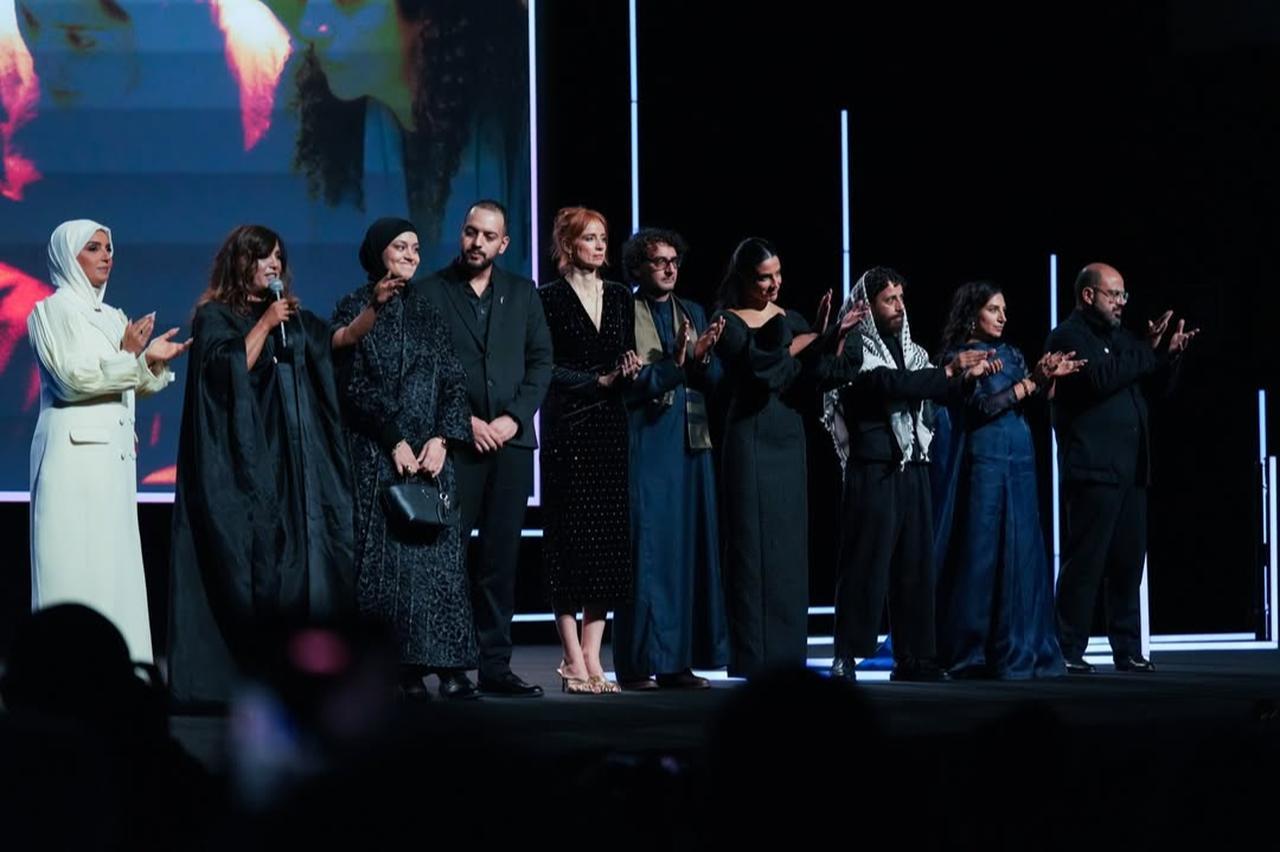 “The Voice of Hind Rajab” filmmaker Kaouther Ben Hania and the film’s team attend its premiere at the Doha Film Festival (DFF25) on November 20, 2025. (Photo via Instagram / @dohafilm)