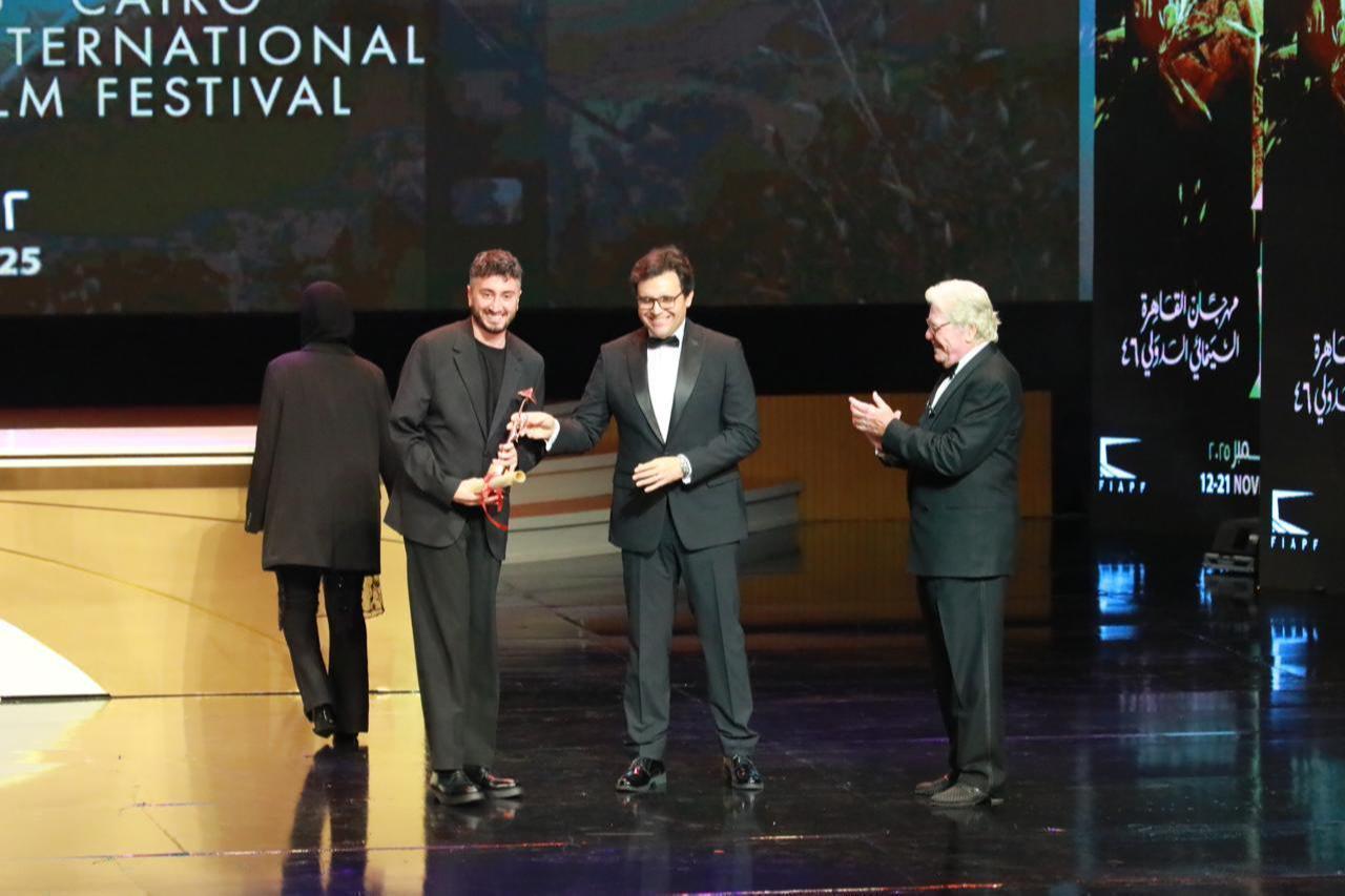 TRT-backed The Breath We Take received the Bronze Pyramid Special Jury Award at the 46th Cairo International Film Festival on November 22, 2025. (Middle East News Agency (MENA) Photo)