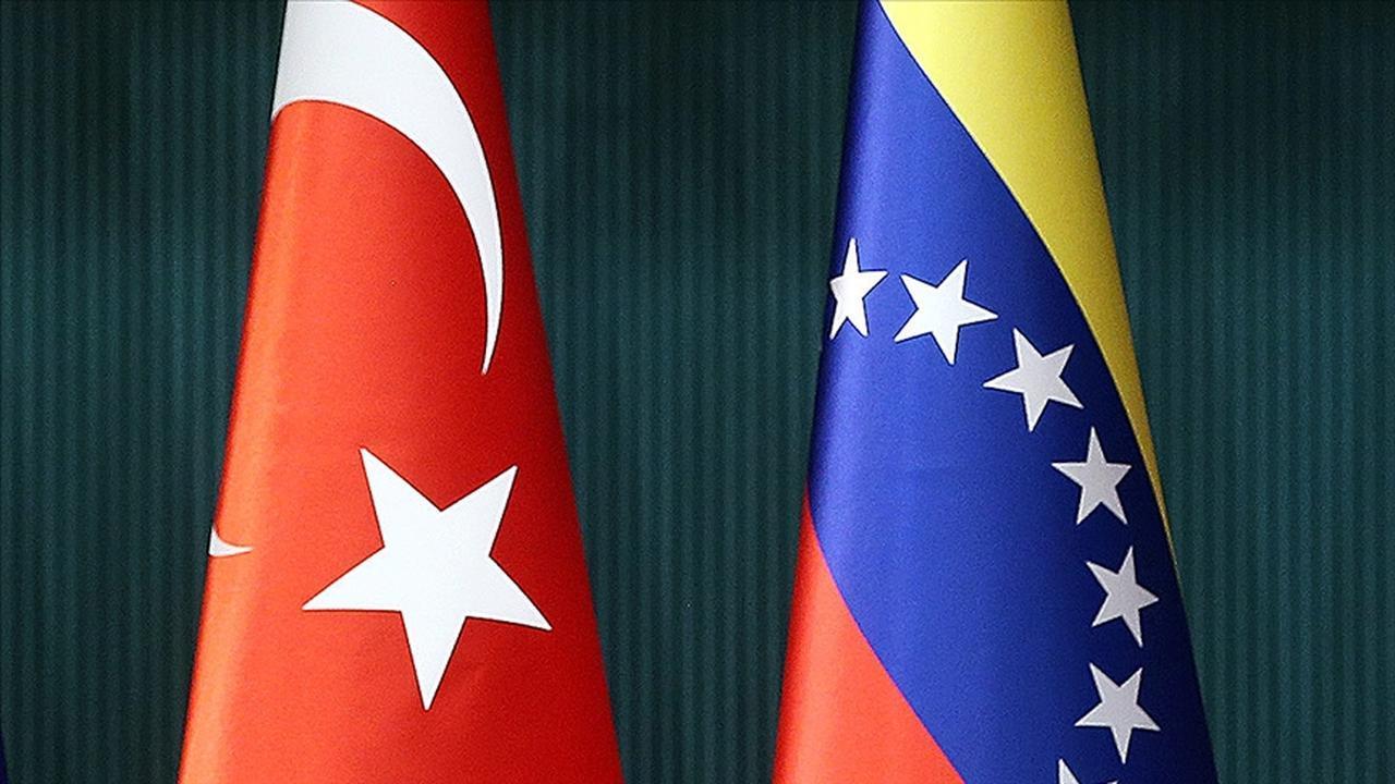National flags of Türkiye and Venezuela are displayed side by side, accessed on June 18, 2025. (AA Photo)