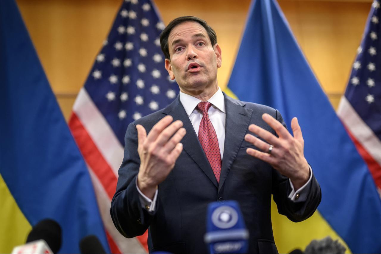 US Secretary of State Marco Rubio holds a press conference following a closed-door talks on a US plan to end the war in Ukraine at the US Mission in Geneva, November 23, 2025. (AFP Photo)