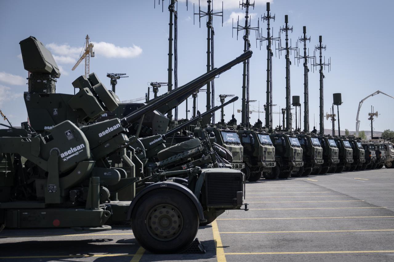 Steel Dome air defense system components are seen in the photo in Ankara, Türkiye, August 27, 2025. (AA Photo)