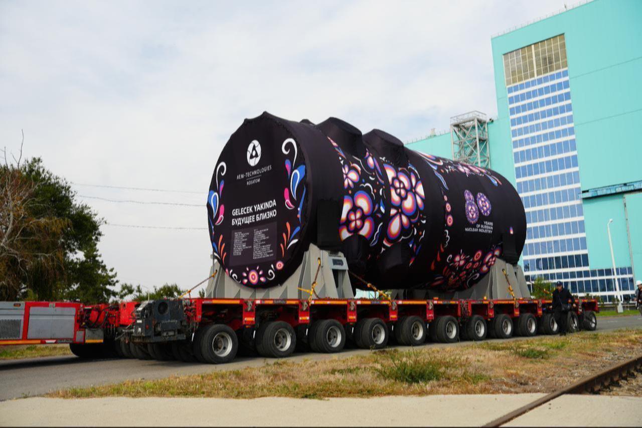 The reactor pressure vessel of the fourth power unit of Akkuyu Nuclear Power Plant (NPP). (AA Photo)