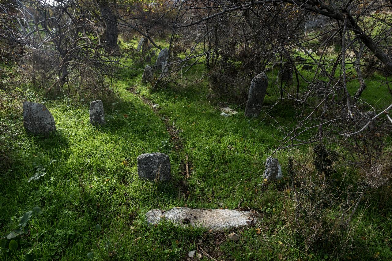 An Ottoman-era cemetery in the abandoned village of Celepli, Xanthi, Greece is seen on Nov. 27, 2025. (AA Photo)