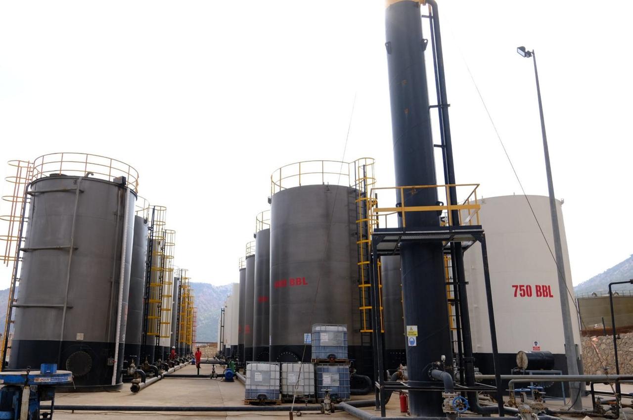 Oil tankers are seen in the Gabar region in Sirnak province, southeastern Türkiye, Oct. 19, 2023. (AA Photo)