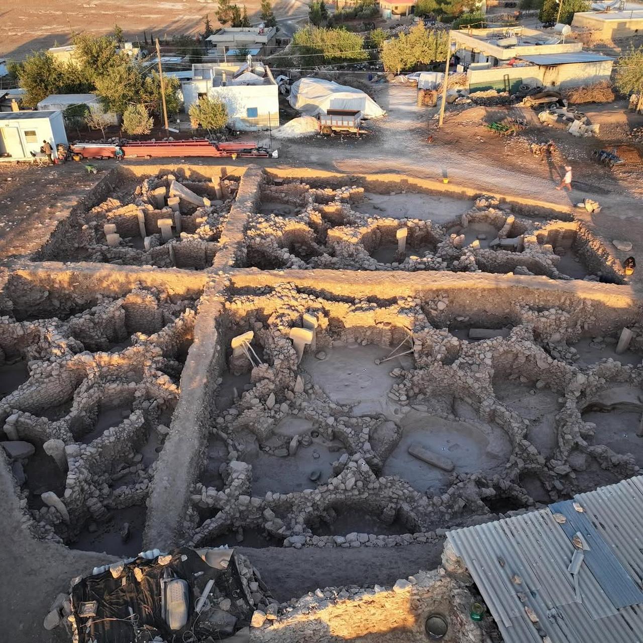 An aerial view of Sayburc showing the layout of circular stone-built rooms, pillar bases and ritual structures from the early Neolithic era. (Photo via Instagram/@arkeolojihaber)