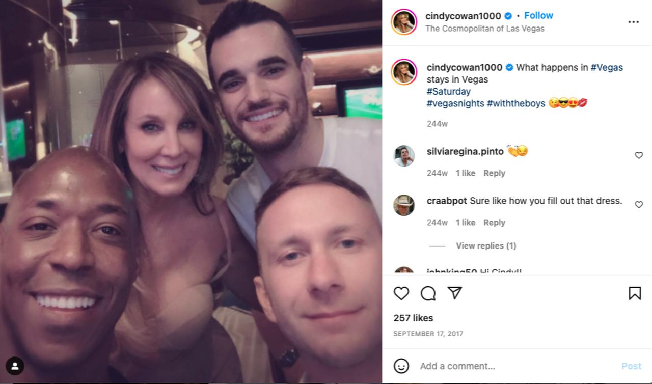 Gumrukcu appears in a Las Vegas trip photo with Emmy award-winning producer Cindy Cowan, after a $500,000 loan from DanDrit to one of his entities, Nevada, United States, September 2017. (Photo via Hindenburg Research)