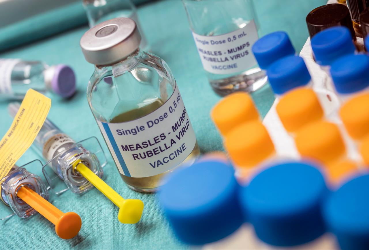 Different vials of the MMR vaccine which protects against measles, mumps and rubella. (Adobe Stock Photo)