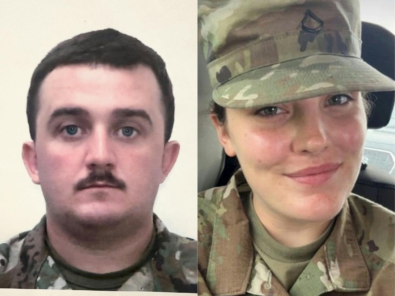 The photo combination shows National Guard members, Staff Sgt. Andrew Wolfe (L) and Specialist Sarah Beckstrom, the two soldiers shot in Washington, DC, November 26, 2025. (AFP Photo)