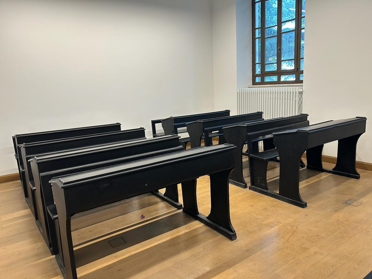 A classroom prepared for students inside the restored Halki Seminary building, Oct. 25, 2025. (Photo by Koray Erdogan/Türkiye Today)