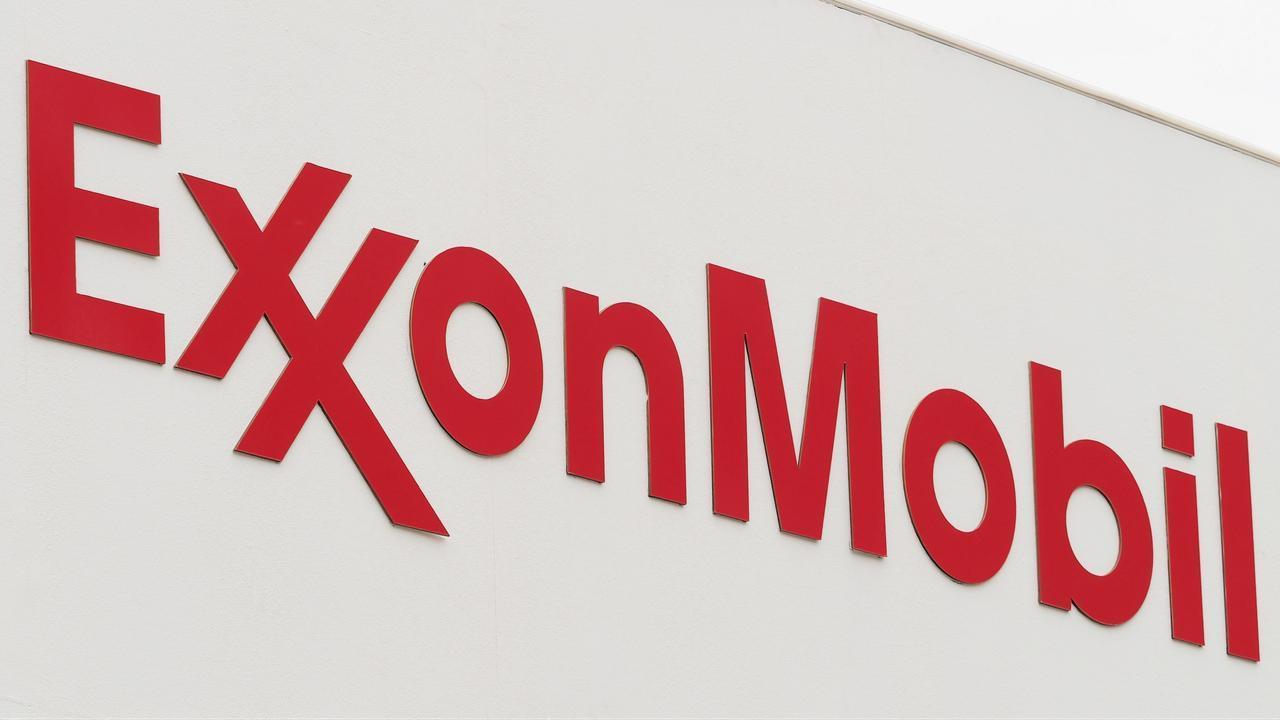 ExxonMobil logo displayed on the company’s facility wall in Doha, Qatar, January 9, 2020. (Adobe Stock Photo)