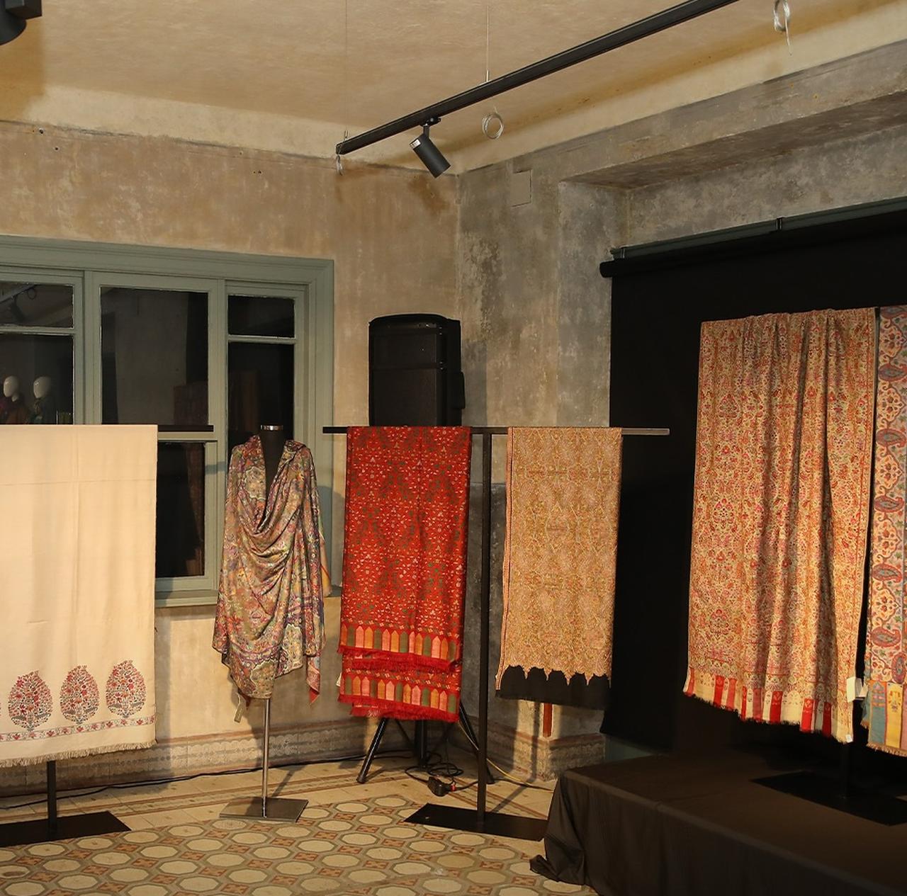 From vintage rarities to reproductions, Kashmir Loom's shawls are on display at the exhibit. (Photo via voice of fashion)
