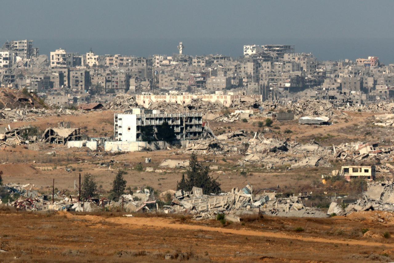 Destroyed buildings in the besieged Gaza Strip, October 30, 2025. (AFP Photo)