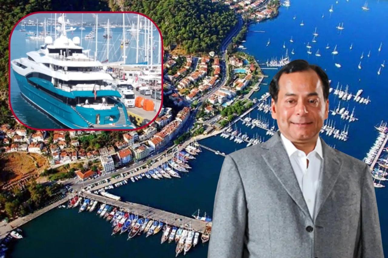 Indian billionaire Ravi Ruia’s $150M yacht Sunrays anchors in Türkiye's Fethiye for refueling