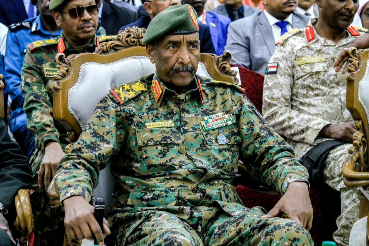 Sudan's army chief General Abdel Fattah al-Burhan attends the inauguration of an initiative to support the families of victims killed and injured in the ongoing civil war, in Port Sudan, April 26, 2025. (AFP Photo)