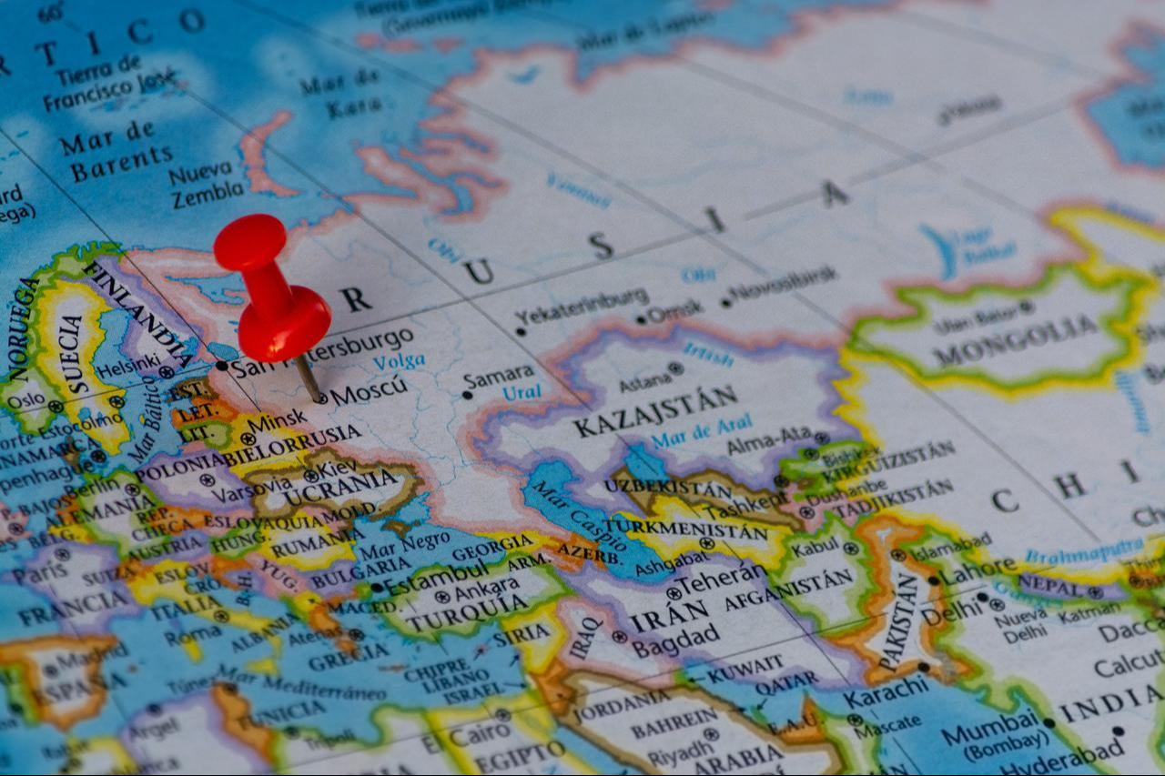 Photo shows Russian capital Moscow marked on a map with pushpin, accessed on Sept 29, 2025. (Adobe Stock Photo)