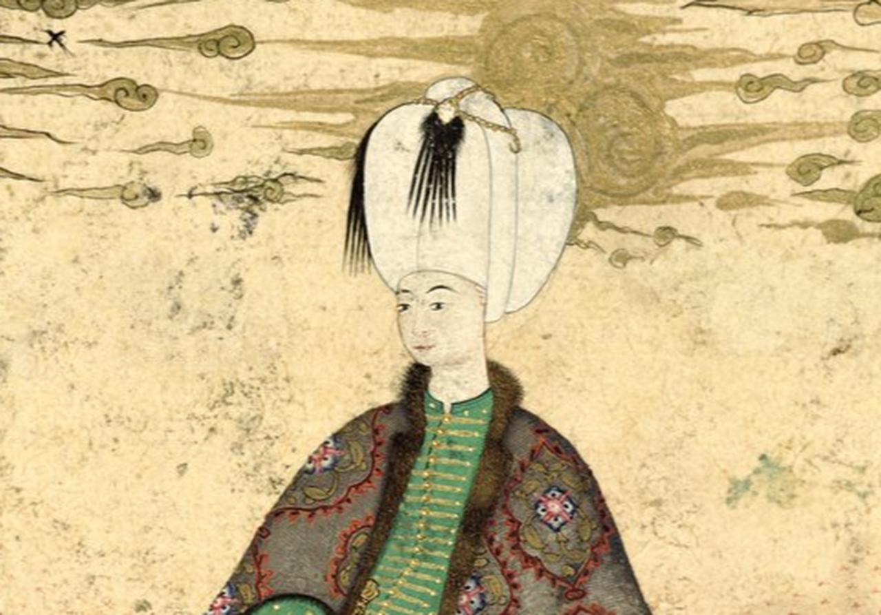 Equestrian portrait of Sultan Osman II, painted in Nakshi style, 1618. (Image via Wikimedia)