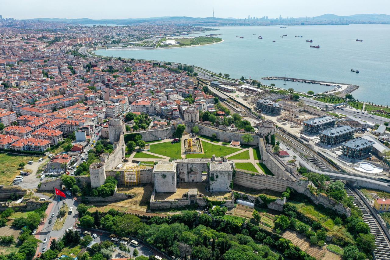 An aerial view of Yedikule Fortress in Istanbul, Türkiye, May 31, 2021. (AA Photo)