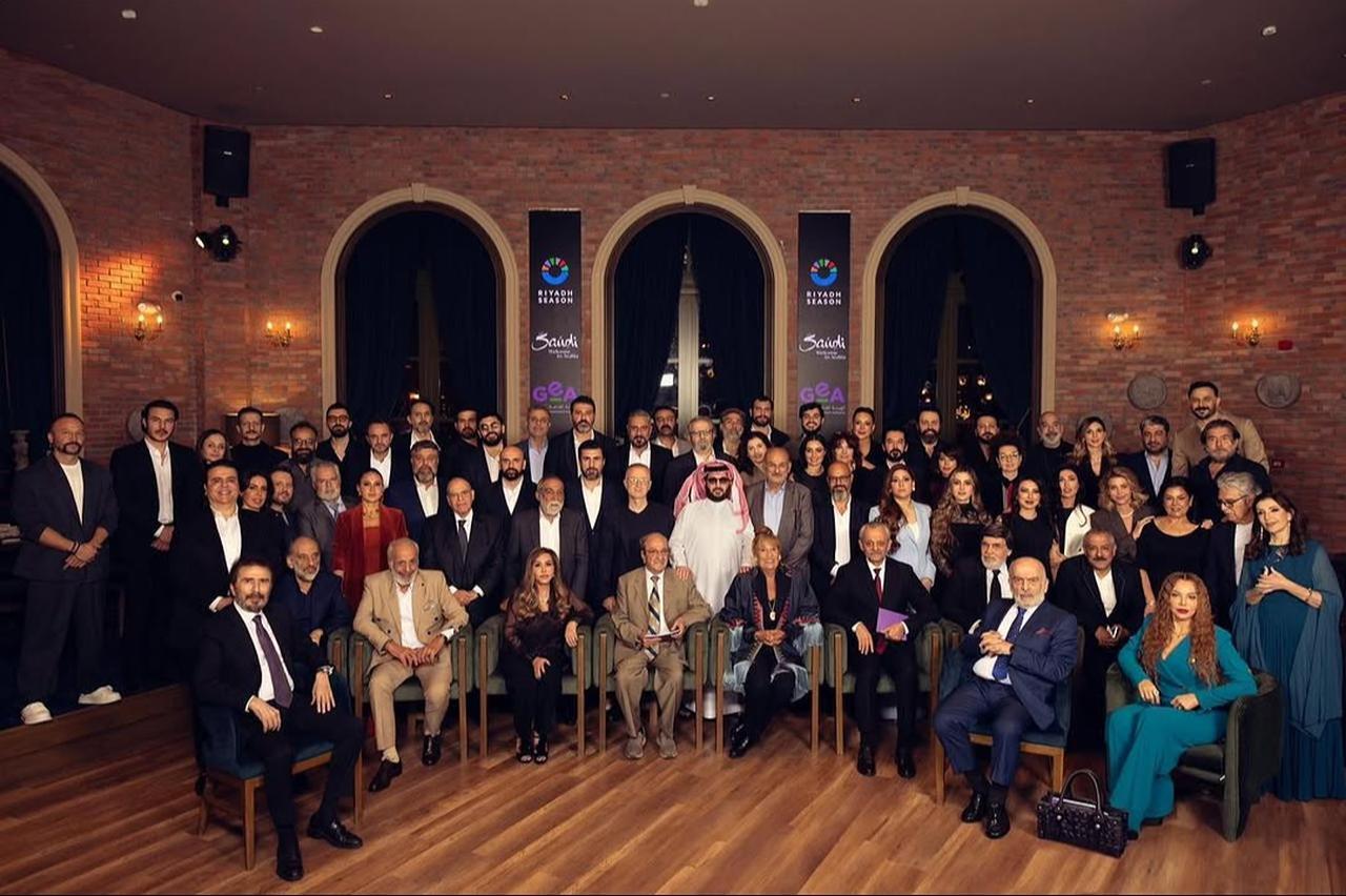 Saudi entertainment chief Turki Al-Sheikh meets top Syrian artists in Riyadh on November 8 , 2025 . ( Photo via Instgram / @TURKI ALALSHIKH )