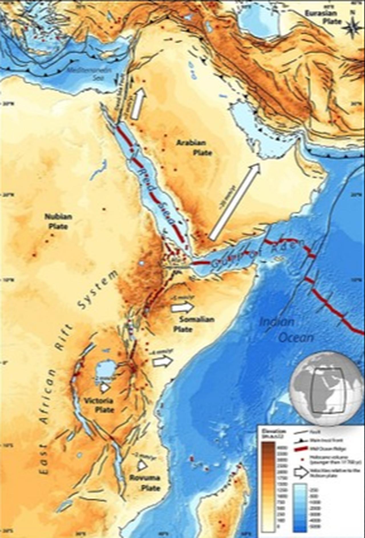 The study focused on the Afar region, where three tectonic rifts converge. (Photo via Keele University)