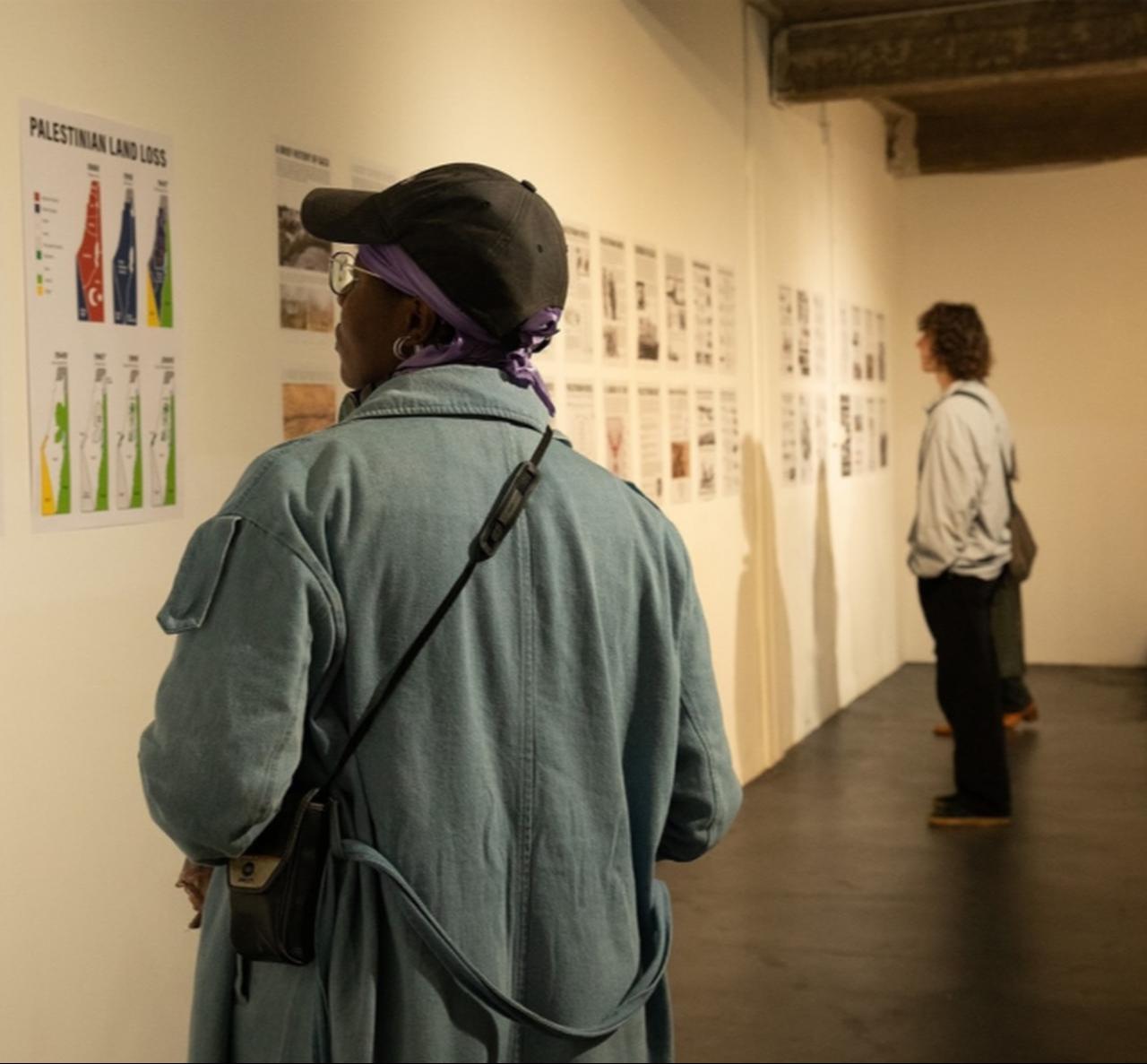 Photo of the exhibition of  “Gaza Remains the Story” (Photo via Instagram / @The Palestinian Museum N.G. )